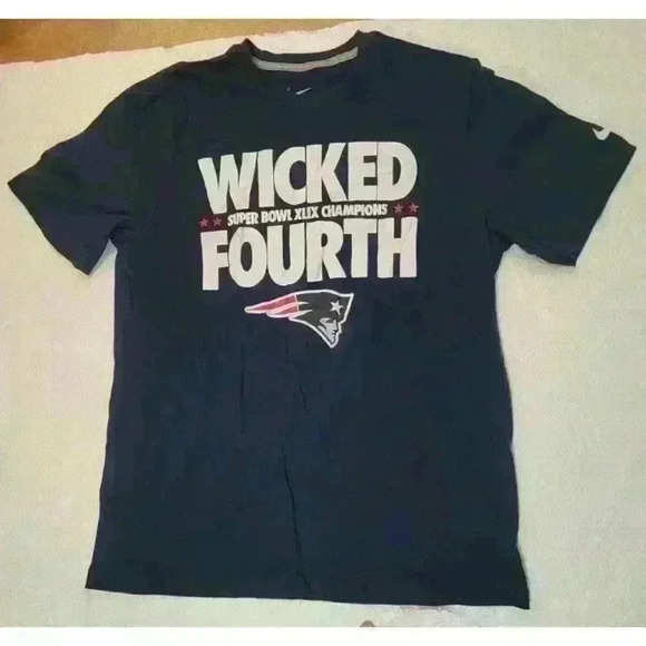 Nike New England Patriots SUPER BOWL XLIX Champions T-shirt XL Brady Gronk - Picture 1 of 7